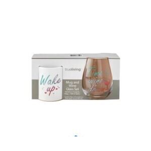 New Trueliving Mug And Wine Glass‎ Set Always Right & Mr. Right